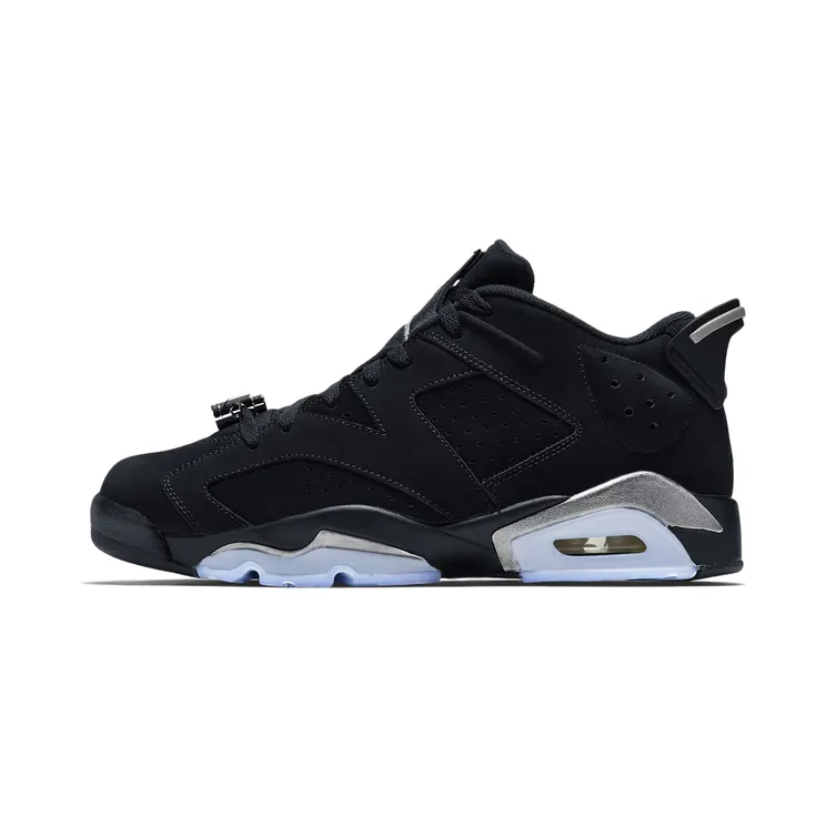Air Jordan 6 Retro Low “Black / White / Metallic Silver” (304401-003)