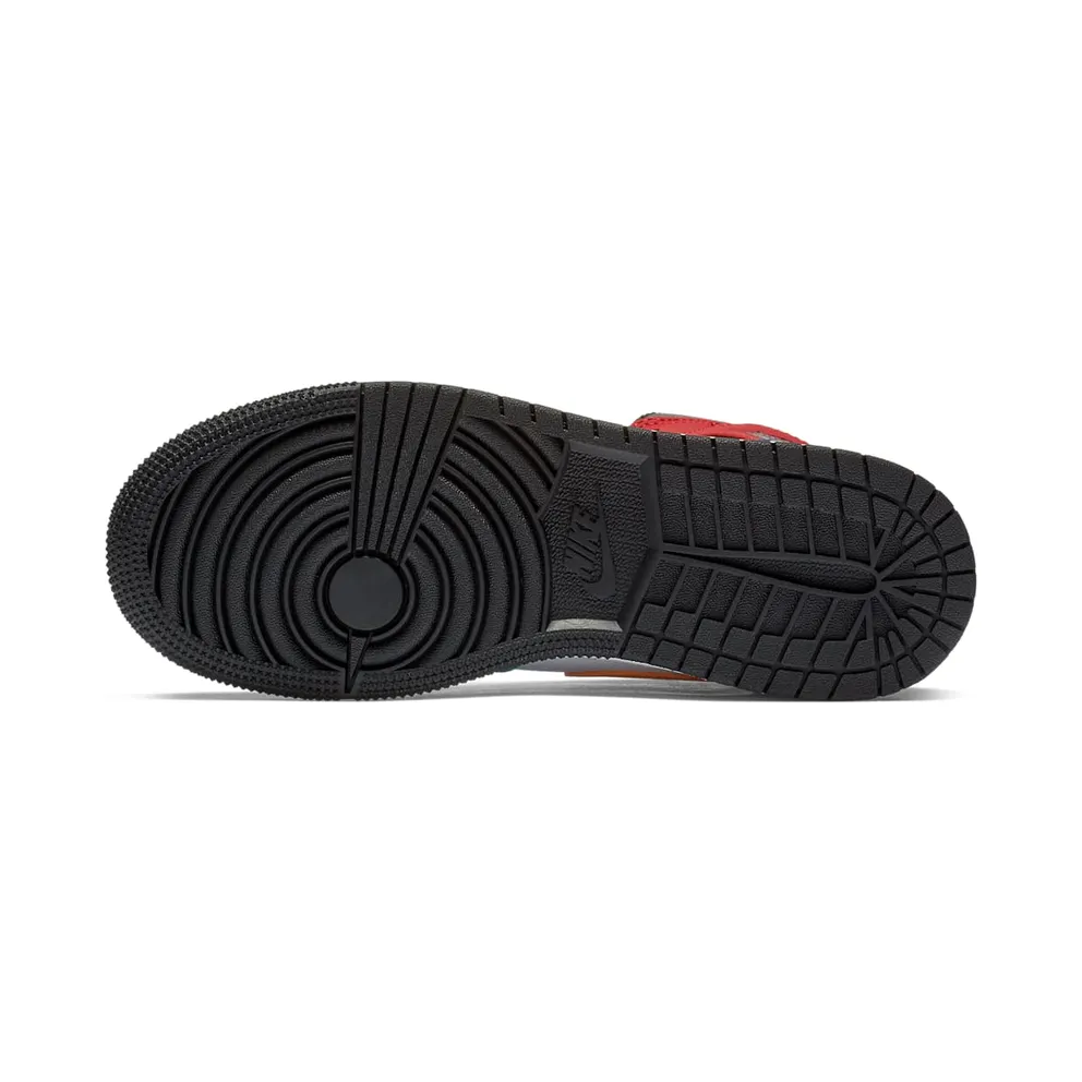 Jordan 1 Mid Bred Multi-Color (GS) White/University Red-Black-Turbo Green (554725-125)