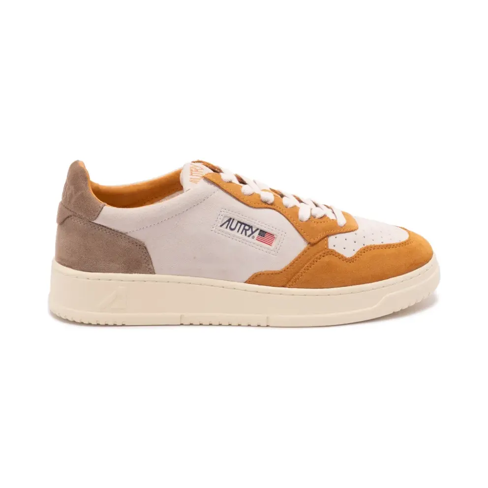 AUTRY_M Medalist Low Tricolor in white and brown suede_Multicolor_46 AULM-TS24