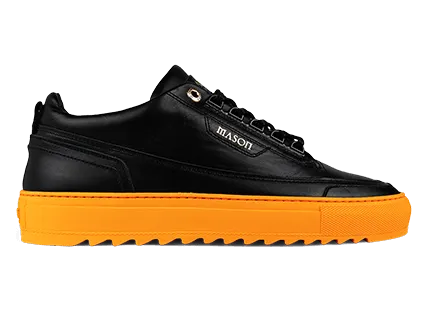 Mason Garments Firenze Suede Black/Fluo Orange Schwarz (FW20-7C)