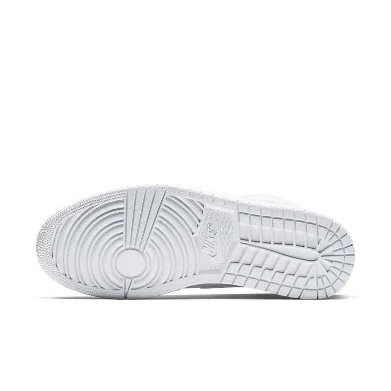 Air Jordan Nike AJ I 1 Mid Triple White (2019) (554724-129)
