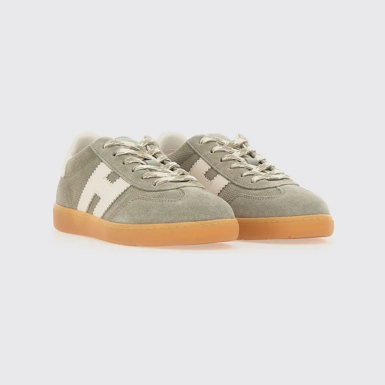 Hogan Cool Embossed Suede Sneakers Green (HXW6470FB60UWX0RV7)