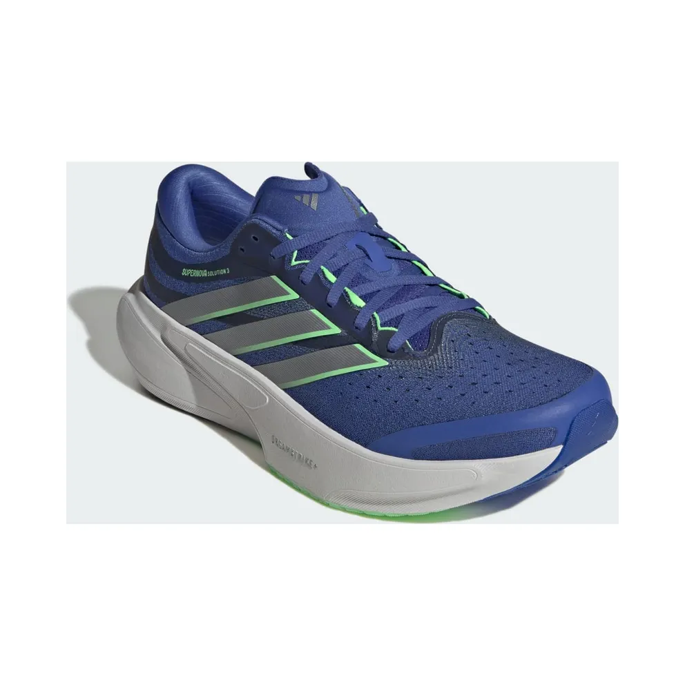 Adidas SUPERNOVA SOLUTION 3 Running Shoes Dual Indigo / Tech Grey Metallic / Lime Burst (KK1915)