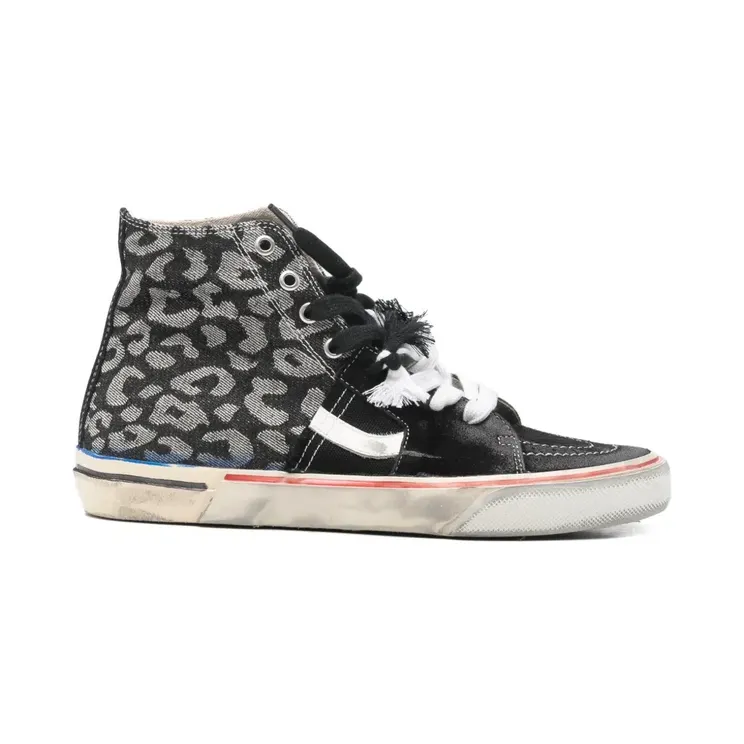 Paul Easterlin Caly Star High-Top-Sneakers mit Leopardenmuster “Black” (CS020WB)