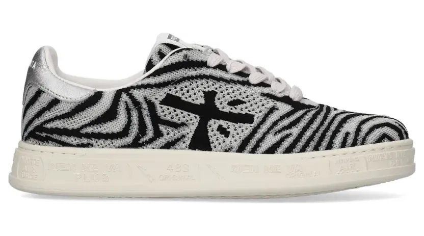 Premiata Qunind met zebra-print “Grey” (QUINND8258)