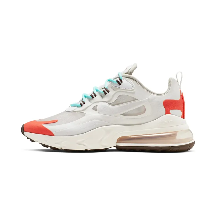 Nike Air Max 270 React “Light Beige Chalk / Summit White / Team Orange / Platinum Tint” (AO4971-200)