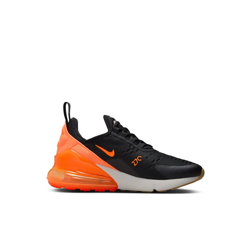Nike AIR MAX 270 GS “Black Total Orange Bright Crimson” (943345-037)