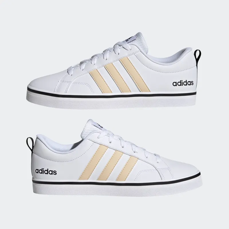 Adidas VS Pace 2.0 Lifestyle Skateboarding 3-Stripes Branding Synthetic Nubuck Cloud White / Sand Strata / Core Black (HP6014)