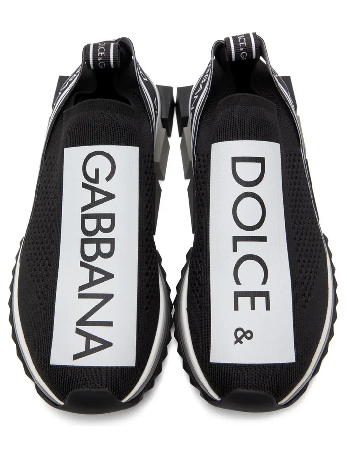 Dolce & Gabbana Black & White Sorrento Sneakers (CS1713 AH677) (5)