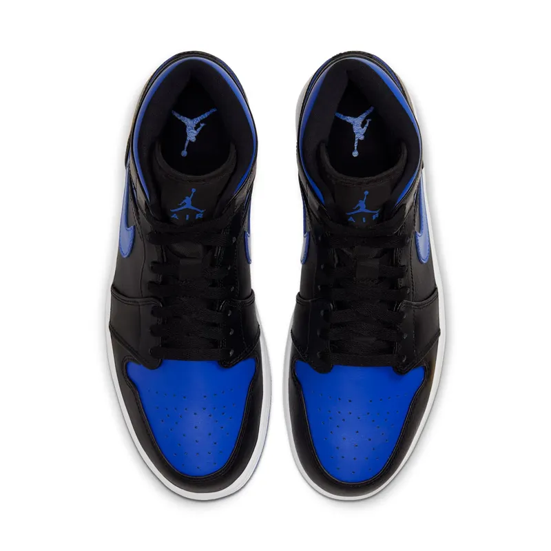 Jordan 1 Mid Royal (2020) Black/Game Royal-White (554724-068)