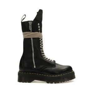 Dr. Martens 1918 Quad Leather Sole Calf Length Boot Rick Owens Black (DM02B3801 9001 09)