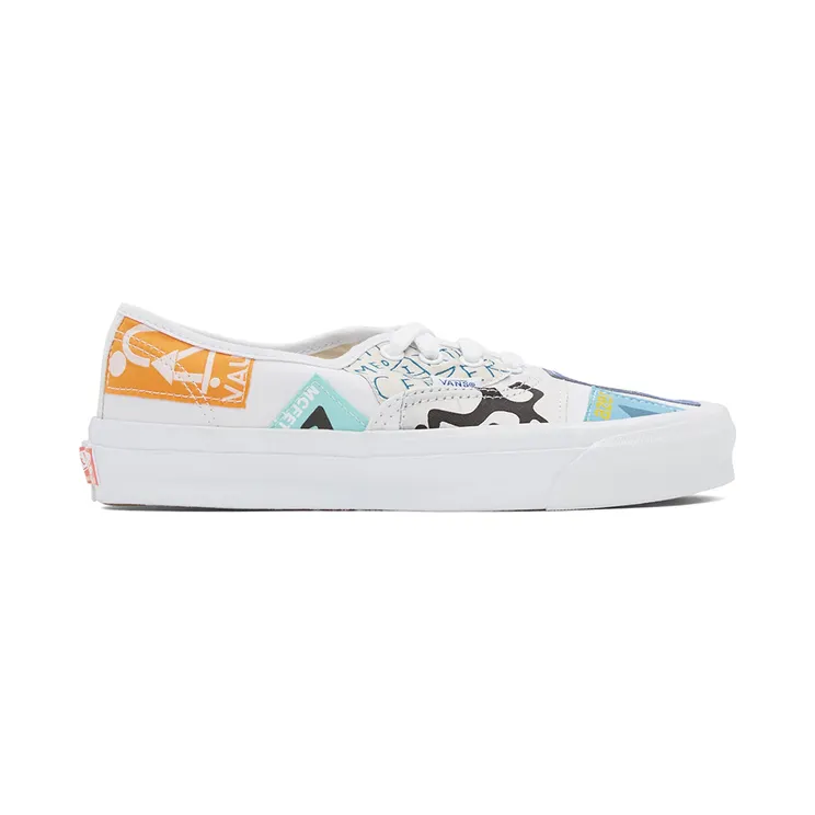 Vans White Geoff McFetridge Edition OG Authentic LX Sneakers (VN0A4BV991V)