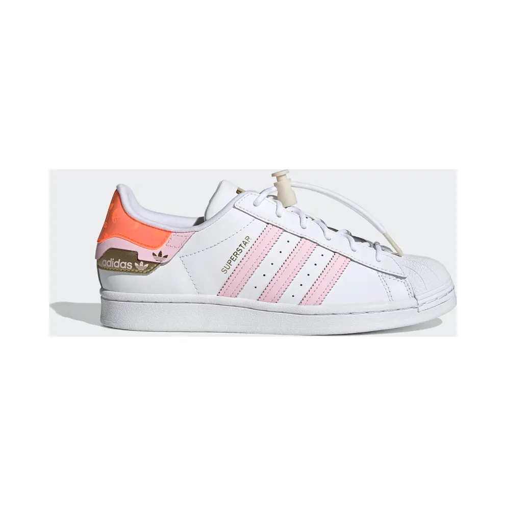 adidas Superstar Schuh Cloud White / Clear Pink / Solar Red (H00659)
