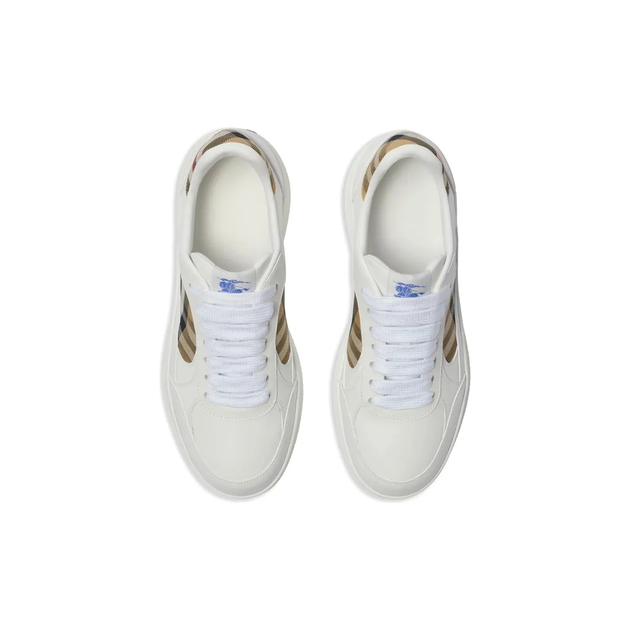 Burberry Leather and Check Terrace “White/Neutrals” (8108649 MF TERRACE A1464) (4)