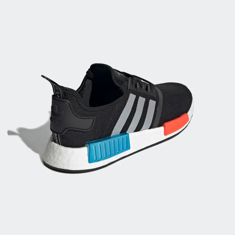 adidas NMD R1 Black Silver Solar Red Core Black/Silver Metallic/Solar Red (FY5727)