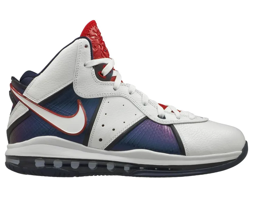 Nike Lebron 8 ‘USA’ White/White-Midnight Navy-Varsity Red (417098-100)