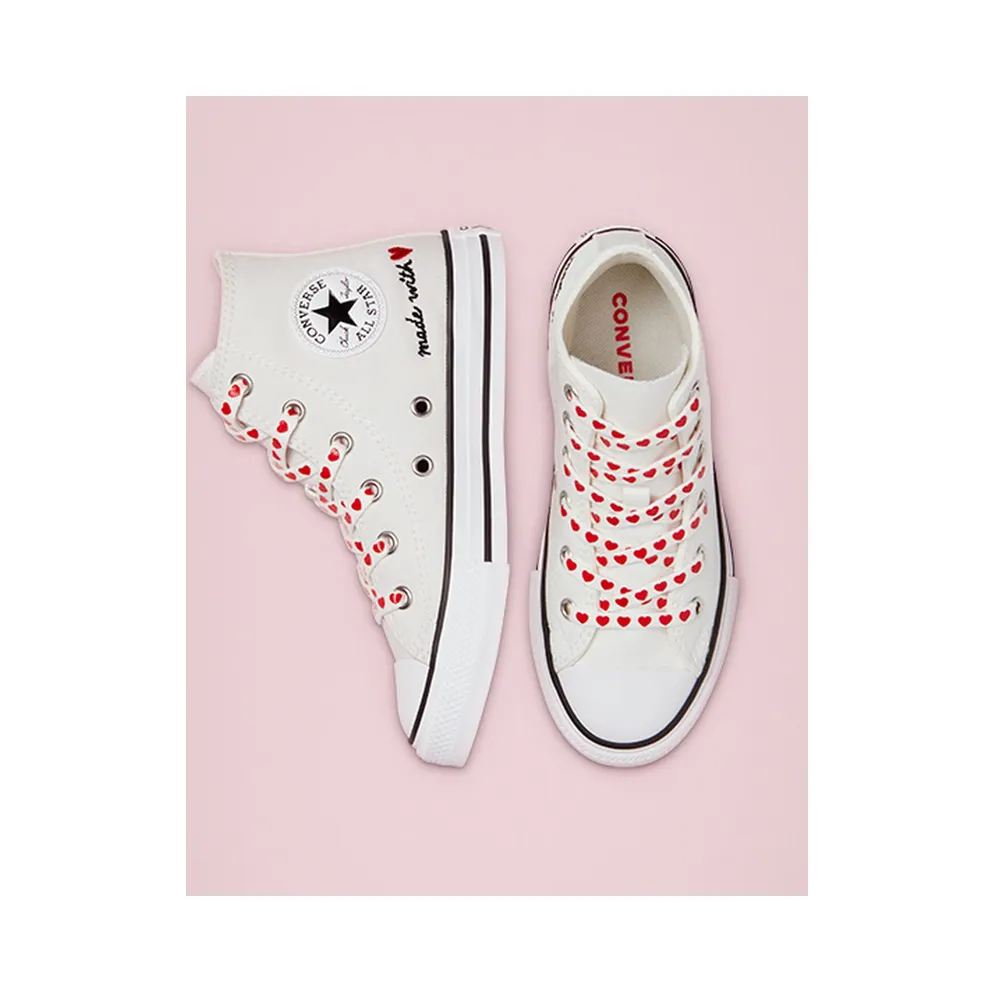 Converse Valentine’s Day Chuck Taylor All Star High Top Vintage White/university Red (671125C)