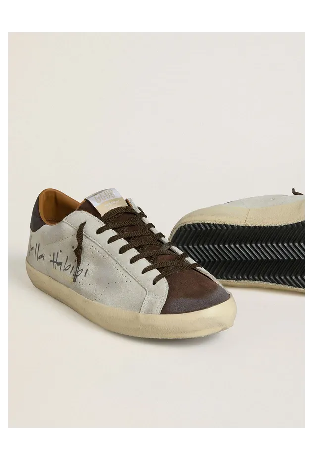 Golden Goose Super-Star Ltd In Gray Suede With Perforated Star And Ebony Suede Tongue (GMF01012.F007873.60642) (3)