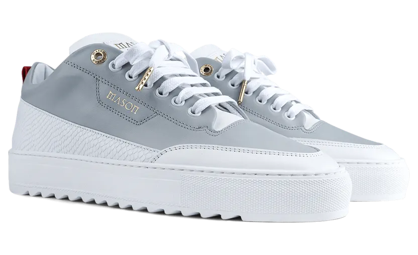 Mason Garments Torino Leather / Python Grey Grau (SS20-12B)