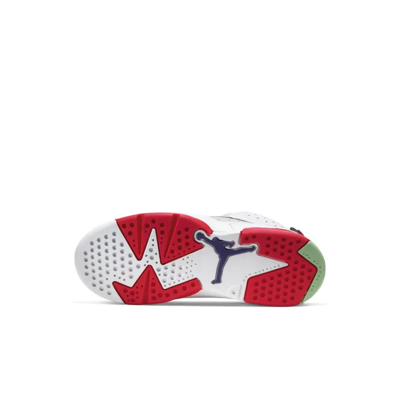 Jordan 6 Retro Hare (PS) Neutral Grey/White-True Red-Black (384666-062)