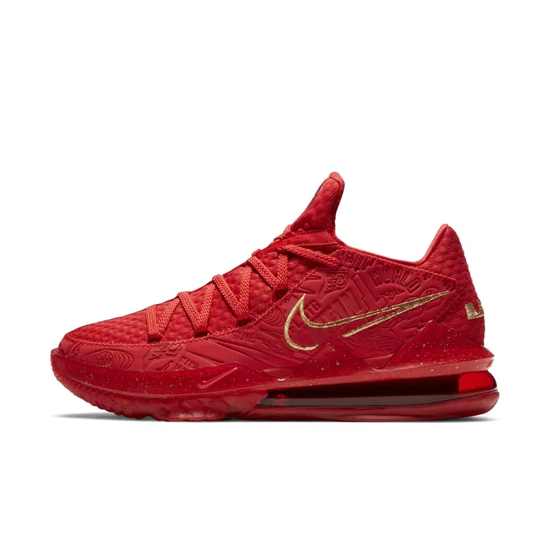 Nike LeBron 17 Low Titan University Red/Metallic Gold (CD5008-600)