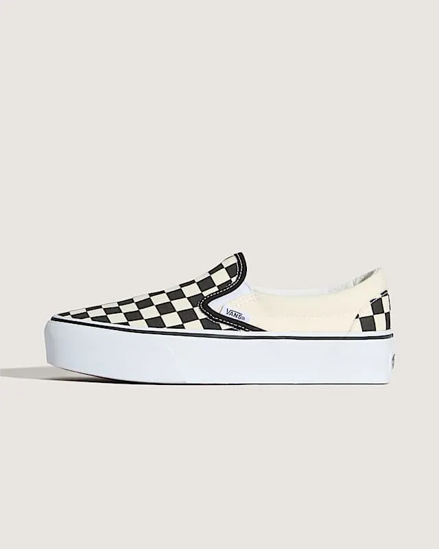 Vans Classic Slip-On Platform ‘Checker – Black White’ Black/White (VN00018EBWW)