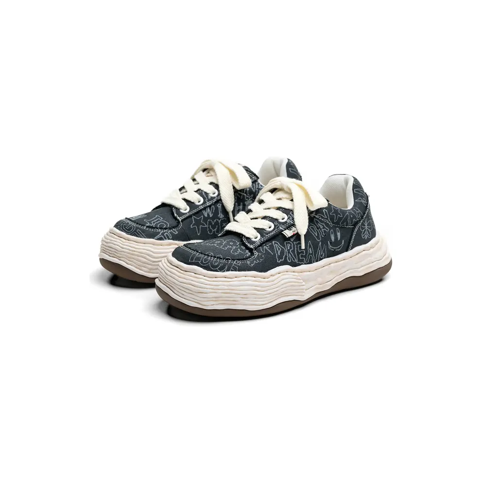 Maison Mihara Yasuhiro Oliver Graffiti-print “Blue/White” (A16FW705)