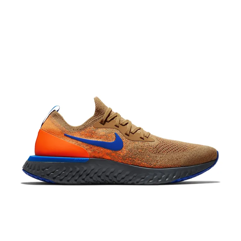 Nike Epic React Flyknit Golden Beige Racer Blue Golden Beige/Racer Blue-Total Orange (AV8068-200)
