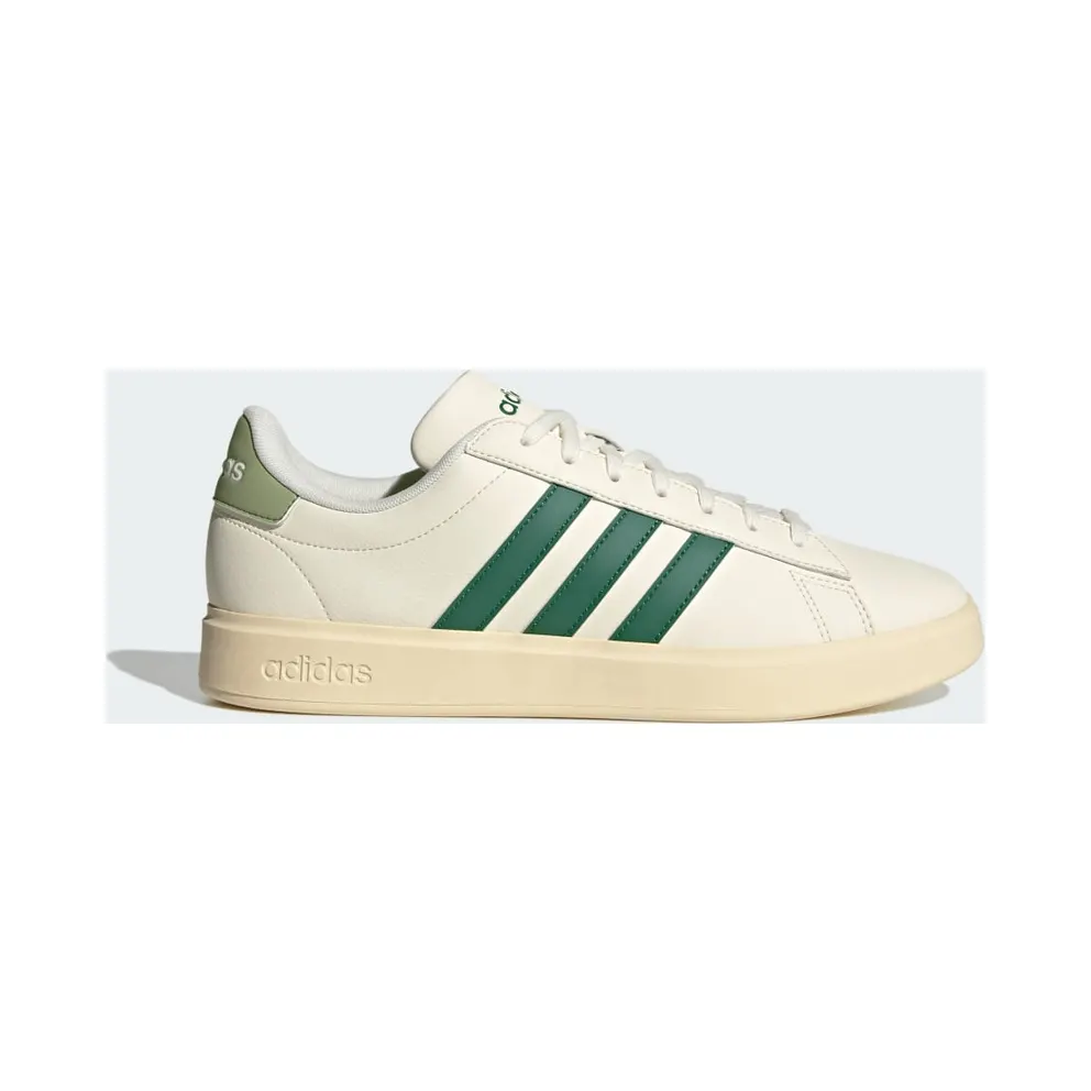 Adidas Grand Court Cloudfoam Comfort Off White / Collegiate Green / Tent Green (JS1736)