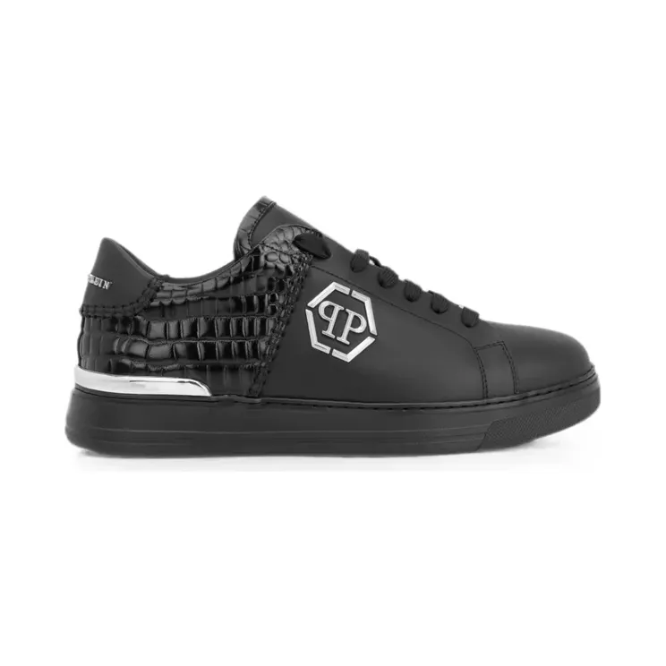 Philipp Plein Icon Cocco Mix met krokodillenleer-effect “White” (PAFSUSC0951PLE005N)