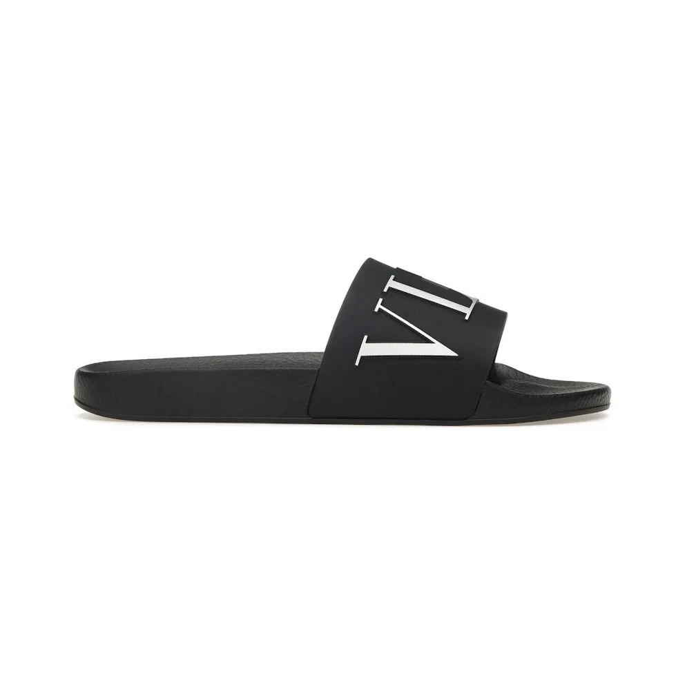 Valentino VLTN Rubber Slider Black White (UY2S0873SYE-0NI)