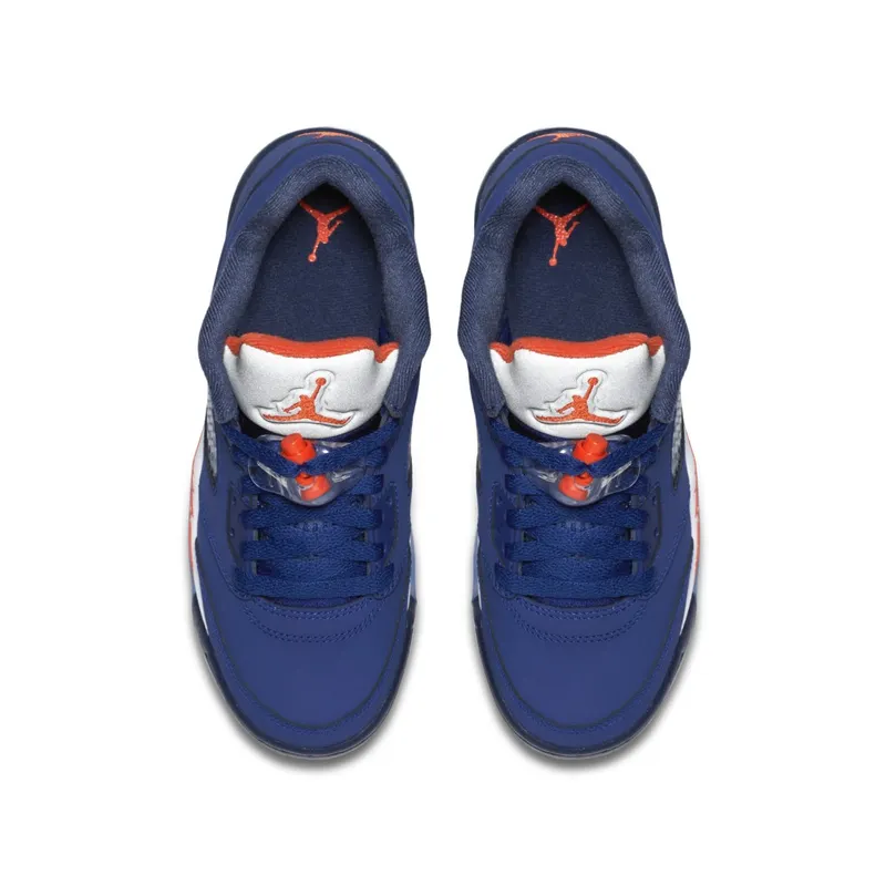 Jordan 5 Retro Low Knicks (GS) Deep Royal Blue/Team Orange-Midnight Navy-White (314338-417)