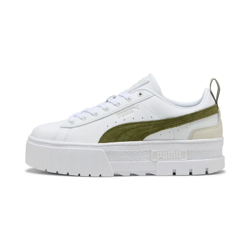 Puma Mayze “Puma White / Olive Green” (381983_54)