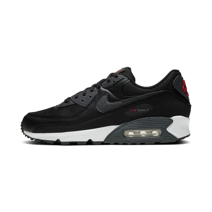 Nike Air Max 90 “Black / University Red / White / Dark Smoke Grey” (DH4095-001)