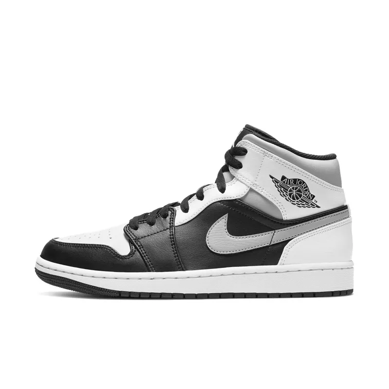 Jordan 1 Mid White Shadow Black/Medium Grey-White (554724-073)