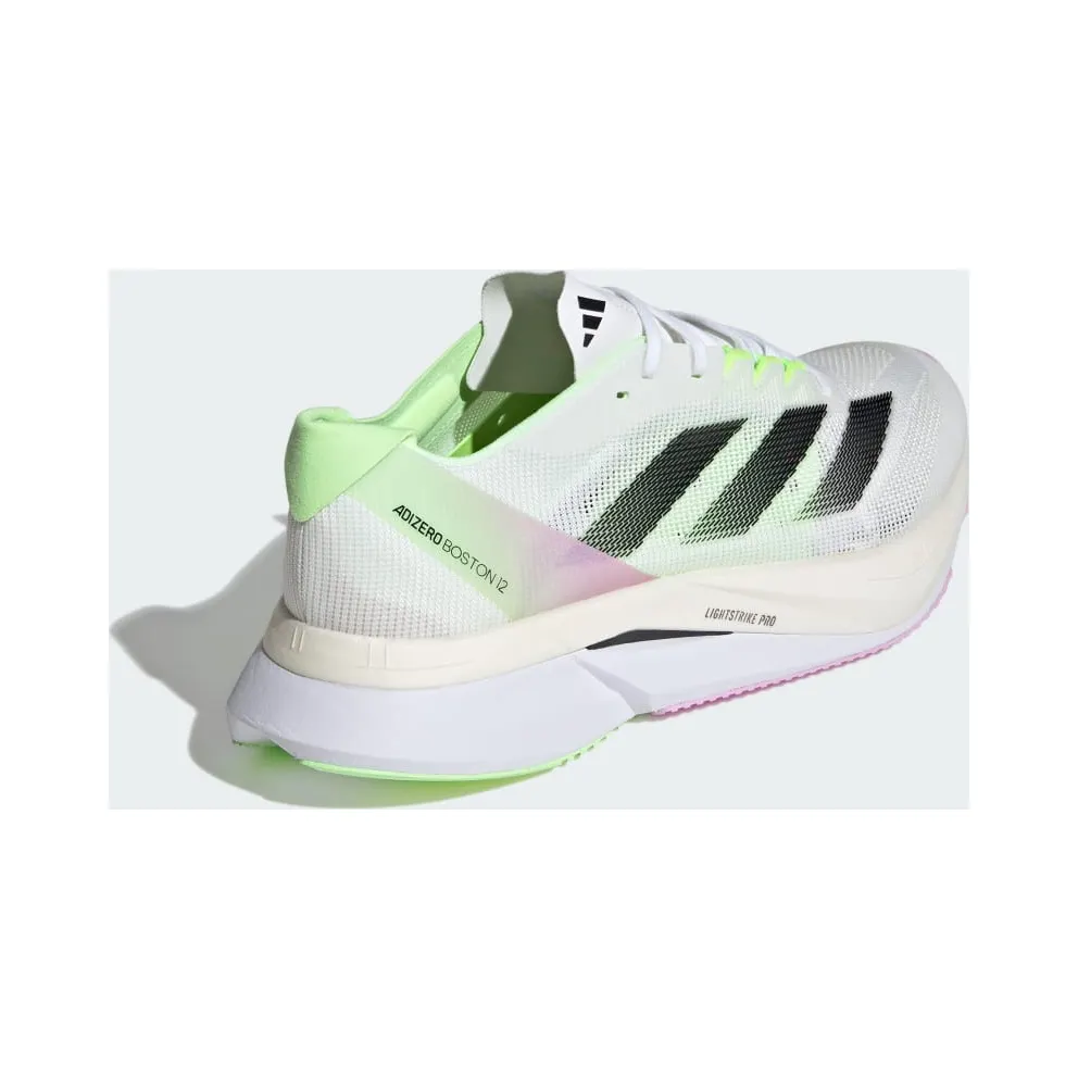 adidas Adizero Boston 12 Cloud White / Core Black / Green Spark (IG3321)