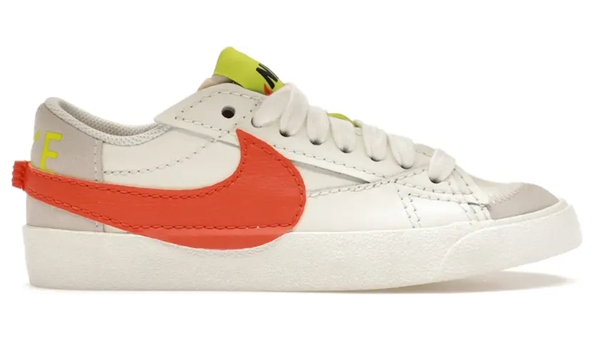 Nike Blazer Low ’77 Jumboen Grijs – “White / Volt Orange / Yellow” (DQ1470-103)