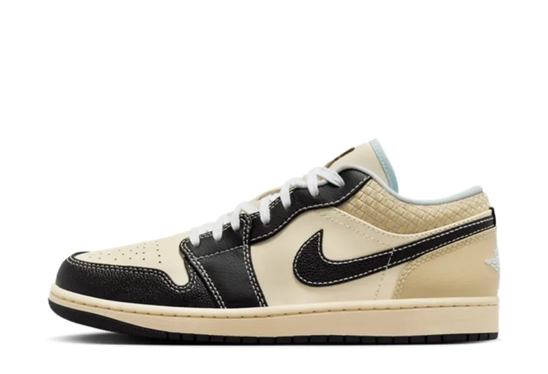 Jordan 1 Low SE Coconut Milk Black Muslin (HQ3437-101)