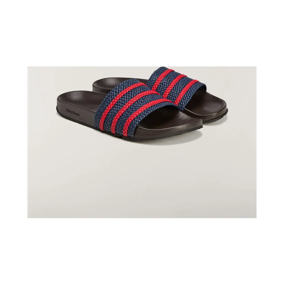 Adidas Adilette Slides “Wales Bonner Night Indigo Scarlet” (KI3388)