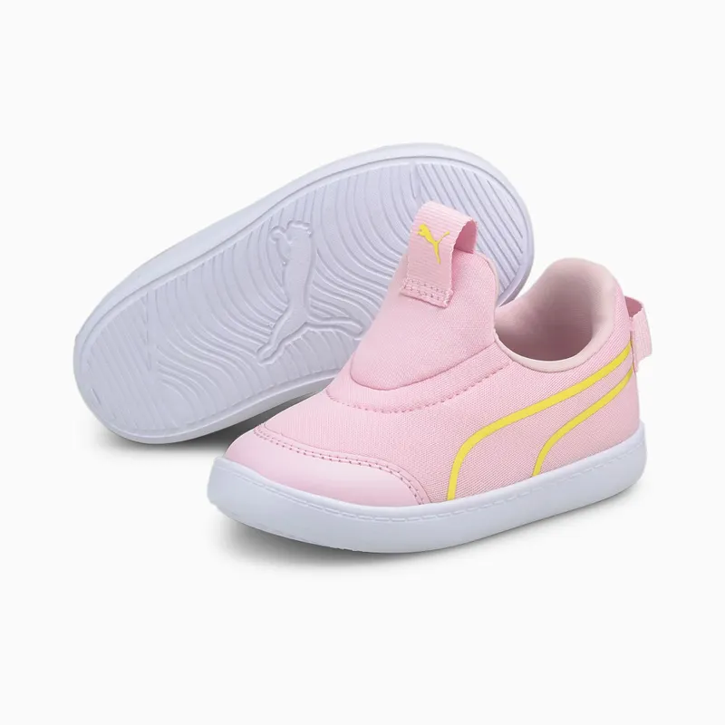 PUMA Courtflex V2 Slip-On Babies’ Pink Lady/Celandine (374859-03)