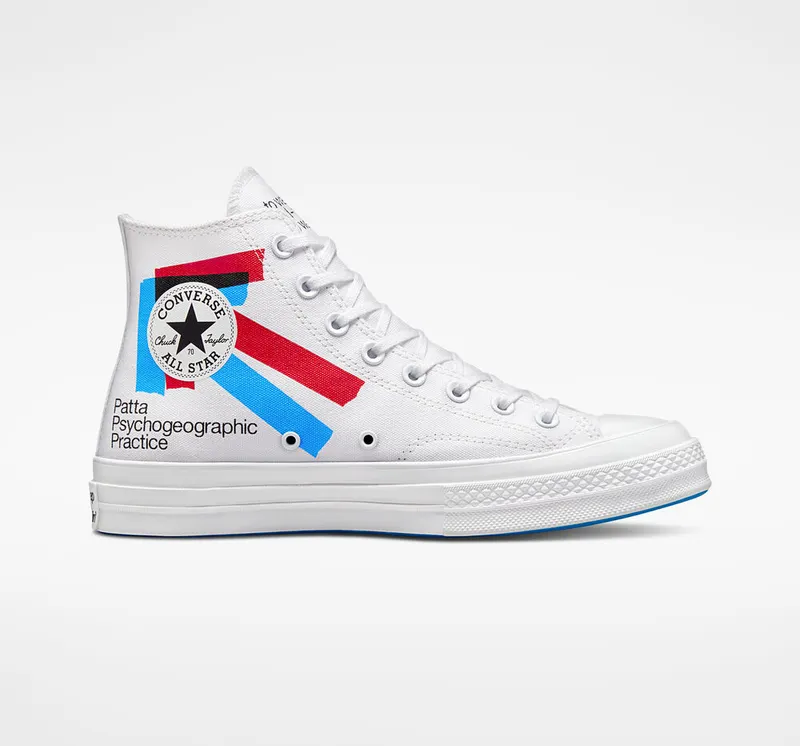 Converse Converse x Patta x Experimental Jetset Chuck 70 White/fiery Red/diva Blue (A03173C)