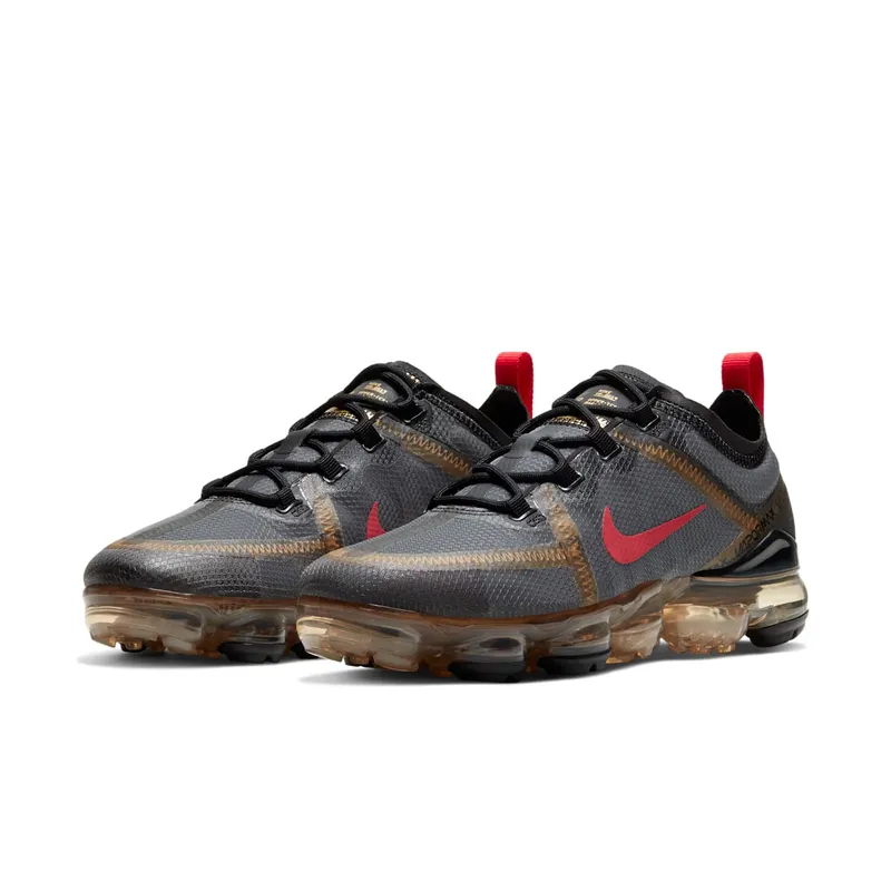 Nike Air VaporMax 2019 Black Gold Red (W) Black/Metallic Gold-University Red (CU4872-001)