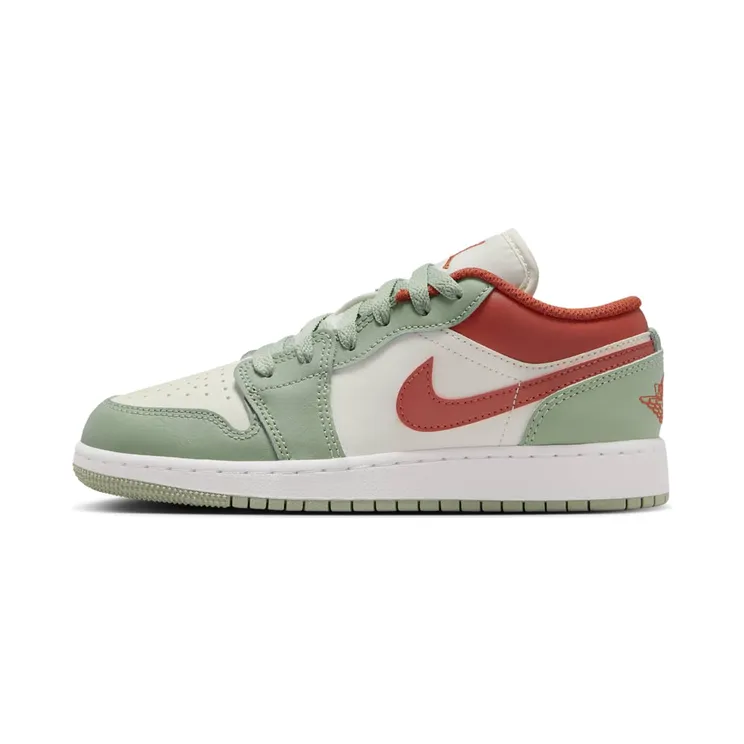 Air Jordan 1 Low GS “Sail / Summit White / Redstone / Jade Horizon” (553560-133)