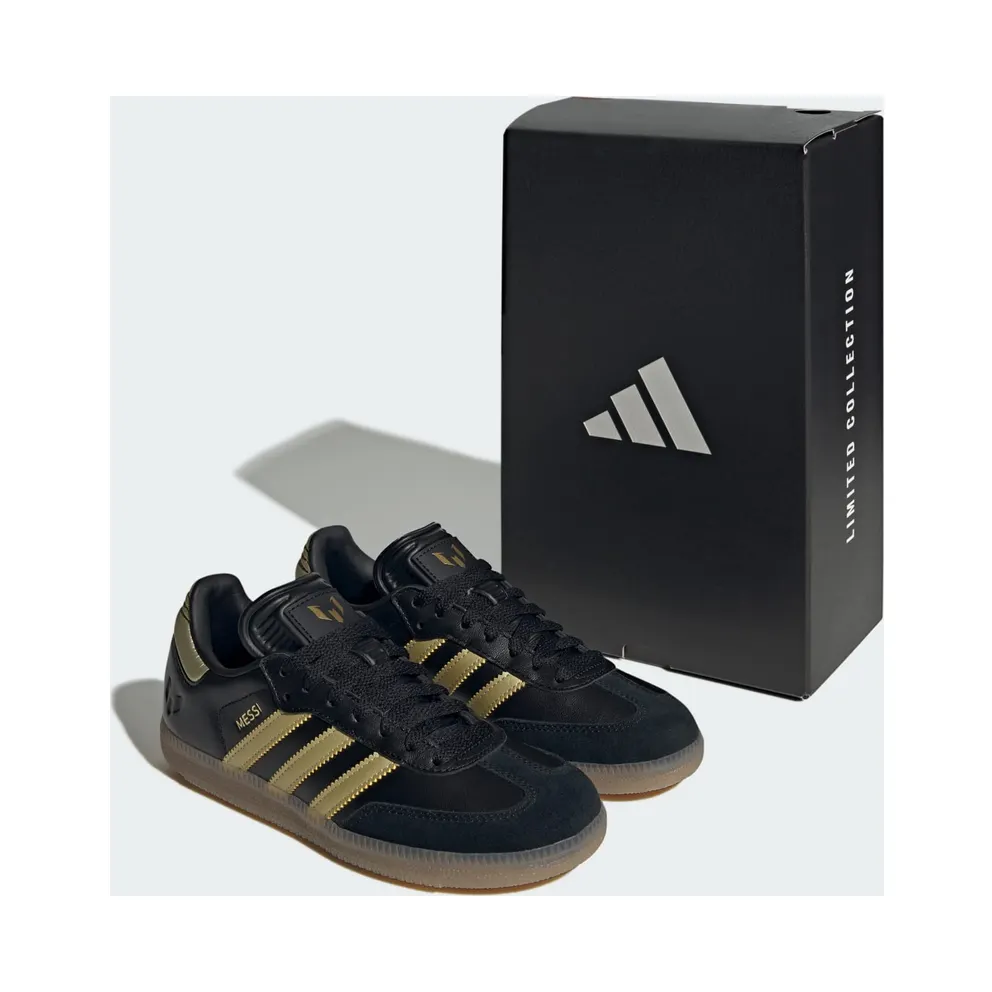 Adidas Samba Indoor GS “Gold Metallic / Gum” (JR6349)