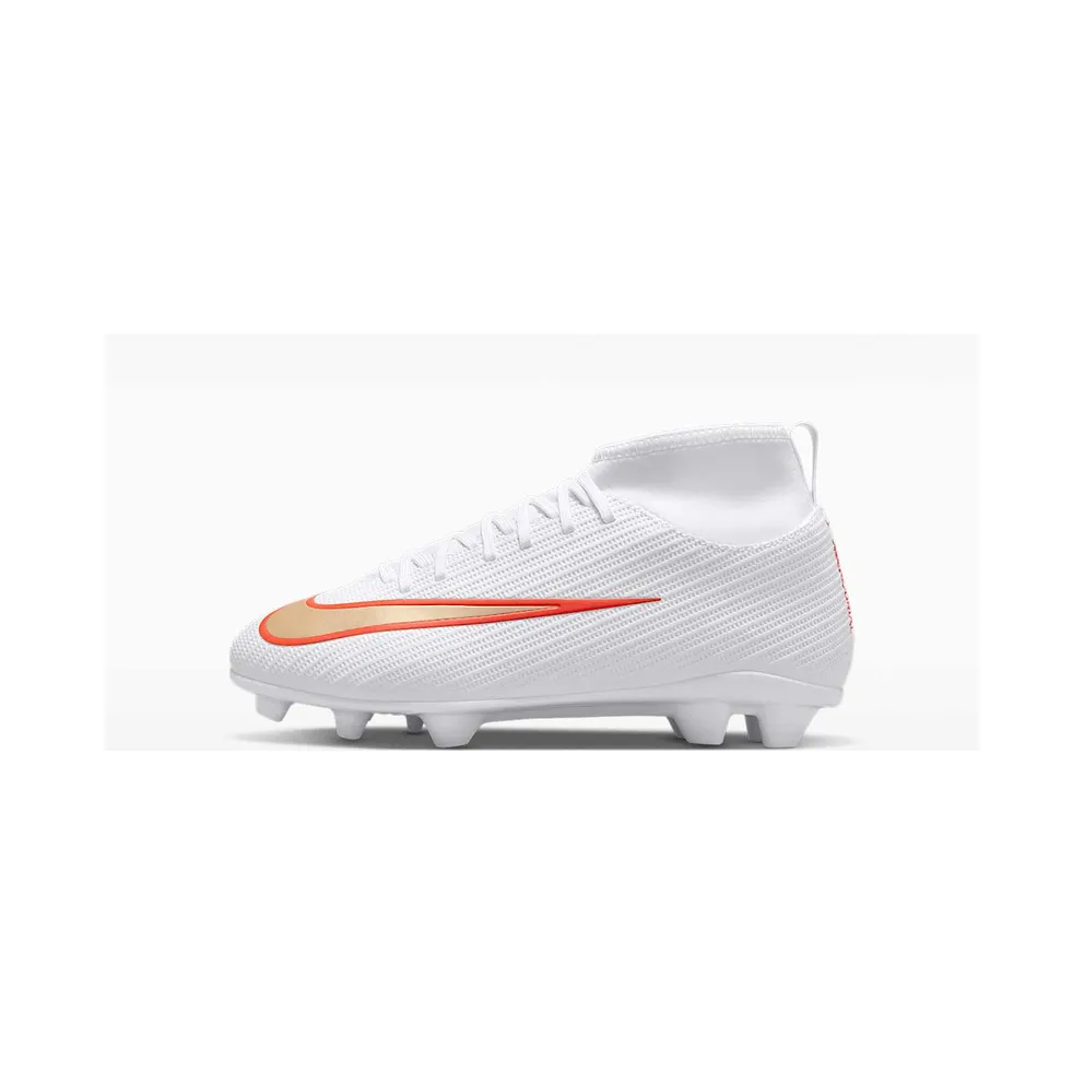 Nike Jr. Mercurial Superfly 11 Club ‘ Multi-Ground High-Top “White/Bright Crimson/Blur” (IO1552-100)