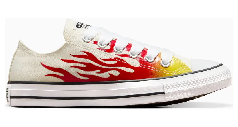 Converse Chuck Taylor All Star Flames Egret/enamel Red/fresh Yellow – “Meerkleurig” (A09889C)