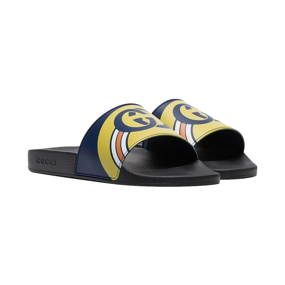 Gucci Persuit Slides Navy Black