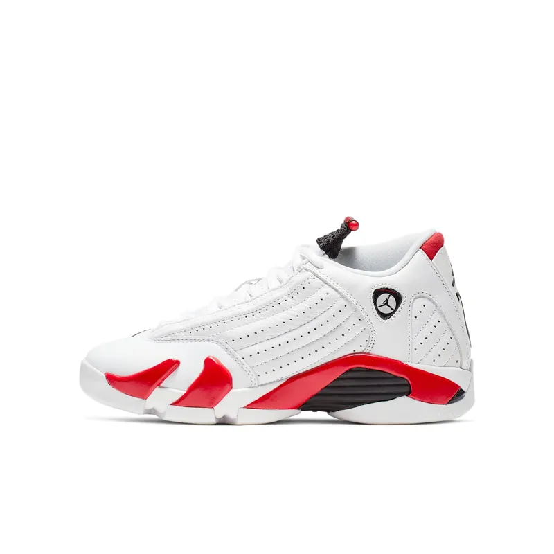 Jordan 14 Retro Rip Hamilton (GS) White/Black-Varsity Red-Metallic Silver (487524-100)