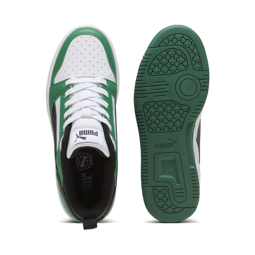 Puma Rebound V6 Lo “Puma White / Puma Black / Archive Green” (393833_05)