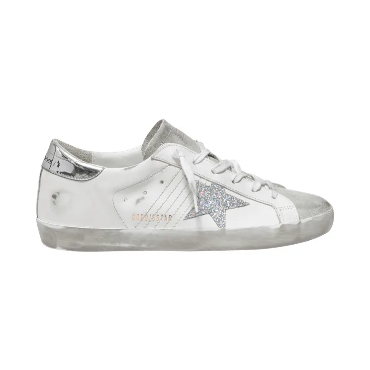 Golden Goose Super-Star White SIlver Metallic Glitter (GWF00101.F005352.10268)